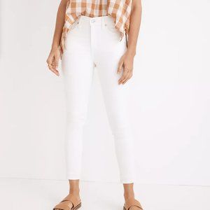 NWT Madewell 9" Mid-Rise Skinny Crop Jeans in Pure White (Size 32)